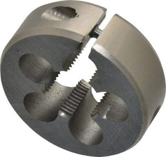 Interstate - 9/16-24 UNEF Thread, 1-1/2" Outside Diam High Speed Steel Round Die - Right Hand Thread, Adjustable - Exact Tool & Supply