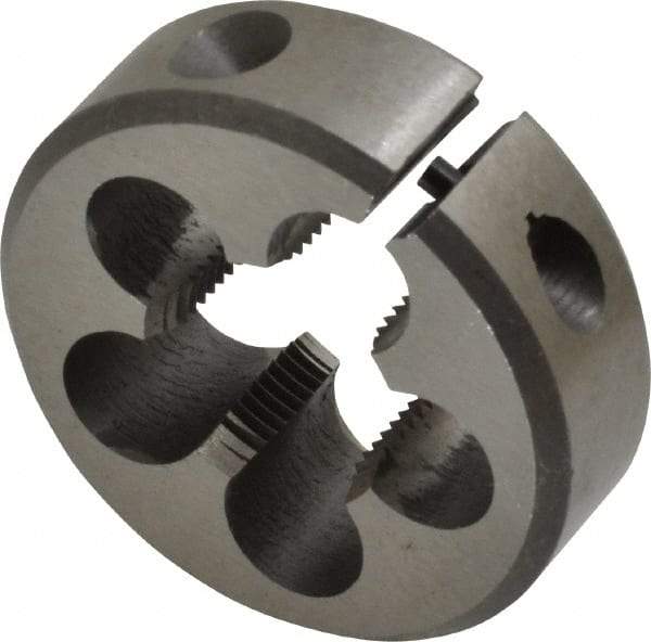 Interstate - 5/8-24 UNEF Thread, 1-1/2" Outside Diam High Speed Steel Round Die - Right Hand Thread, Adjustable - Exact Tool & Supply