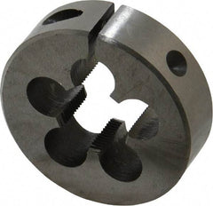 Interstate - 3/4-24 UNS Thread, 2" Outside Diam High Speed Steel Round Die - Right Hand Thread, Adjustable - Exact Tool & Supply