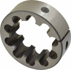 Interstate - 2-16 Thread, 3" Outside Diam High Speed Steel Round Die - Right Hand Thread, Adjustable - Exact Tool & Supply