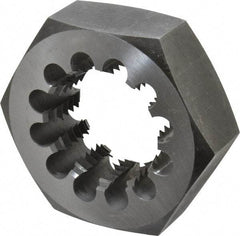 Interstate - 3-4 UNC Thread, 5" Hex, Right Hand Thread, Hex Rethreading Die - Carbon Steel - Exact Tool & Supply
