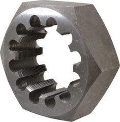 Interstate - 3-1/4 - 12 UNS Thread, 5" Hex, Right Hand Thread, Hex Rethreading Die - Carbon Steel - Exact Tool & Supply