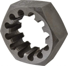 Interstate - 3-1/2 - 8 UNS Thread, 5" Hex, Right Hand Thread, Hex Rethreading Die - Carbon Steel - Exact Tool & Supply