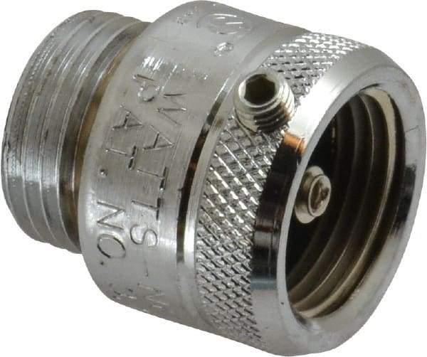 Watts - 125 Max psi, Chrome Plated Brass, Hose Connection Vacuum Breaker - EPDM Seal, Stainless Steel Spring, FIP X Hose End Connections - Exact Tool & Supply