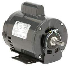 US Motors - 3/4, 1/4 hp, ODP Enclosure, No Thermal Protection, 1725, 1140 RPM, 115 Volt, 60 Hz, Single Phase Capacitor Start-Cap Run Motor - Size 56 Frame, Cradle/Stud Mount, 2 Speed, Ball Bearings, 8.9/6.1 Full Load Amps, B Class Insulation, Reversible - Exact Tool & Supply