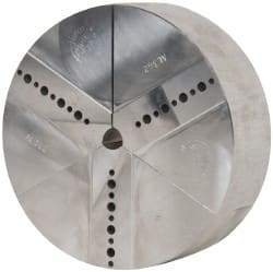 Abbott Workholding Products - 6" & Up Chuck Capacity, Northfield Attachment, Round Soft Lathe Chuck Jaw - 3 Jaws, Aluminum, 5.92" Wide x 2" High - Exact Tool & Supply