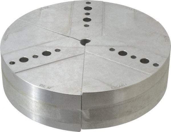 Abbott Workholding Products - 8" & Up Chuck Capacity, Northfield Attachment, Round Soft Lathe Chuck Jaw - 3 Jaws, Aluminum, 7.92" Wide x 2" High - Exact Tool & Supply