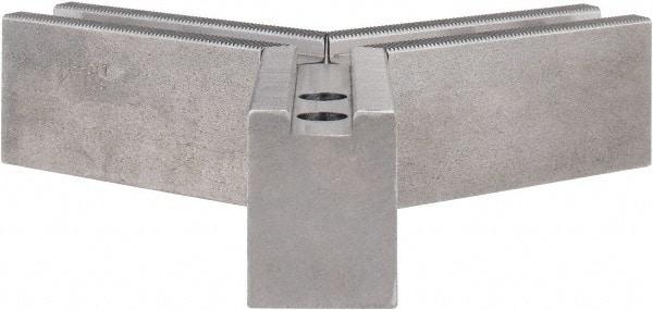Abbott Workholding Products - 10" & Up Chuck Capacity, 1.5mm x 60° Serrated Attachment, Square Soft Lathe Chuck Jaw - 3 Jaws, Steel, 1.1811" Btw Mount Hole Ctrs, 4-1/2" Long x 1-1/2" Wide x 2" High, 0.6299" Groove, 0.4724" & 12mm Fastener - Exact Tool & Supply