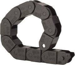 Igus - 1 Ft. Long, Igumid G, Fixed Open Cable and Hose Carrier - 0.59 Inch Inside Width x 0.71 Inch Inside Height, 1.02 Inch Outside Width x 0.91 Inch Outside Height, 1-1/2 Inch Bend Radius - Exact Tool & Supply