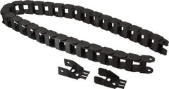 Igus - 3 Ft. Long, Igumid G, Fixed Open Cable and Hose Carrier - 0.98 Inch Inside Width x 0.71 Inch Inside Height, 1.42 Inch Outside Width x 0.91 Inch Outside Height, 1-1/2 Inch Bend Radius - Exact Tool & Supply