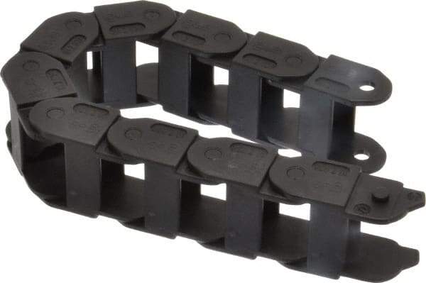 Igus - 1 Ft. Long, Igumid G, Fixed Open Cable and Hose Carrier - 0.98 Inch Inside Width x 0.71 Inch Inside Height, 1.42 Inch Outside Width x 0.91 Inch Outside Height, 1-1/2 Inch Bend Radius - Exact Tool & Supply