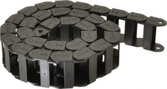 Igus - 3 Ft. Long, Igumid G, Fixed Open Cable and Hose Carrier - 1-1/2 Inch Inside Width x 0.71 Inch Inside Height, 1.93 Inch Outside Width x 0.91 Inch Outside Height, 1-1/2 Inch Bend Radius - Exact Tool & Supply