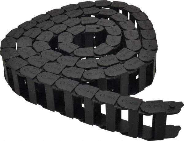 Igus - 6 Ft. Long, Igumid G, Fixed Open Cable and Hose Carrier - 1-1/2 Inch Inside Width x 0.71 Inch Inside Height, 1.93 Inch Outside Width x 0.91 Inch Outside Height, 1-1/2 Inch Bend Radius - Exact Tool & Supply