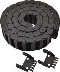 Igus - 6 Ft. Long, Igumid G, Fixed Open Cable and Hose Carrier - 1.97 Inch Inside Width x 0.71 Inch Inside Height, 2.4 Inch Outside Width x 0.91 Inch Outside Height, 1-1/2 Inch Bend Radius - Exact Tool & Supply