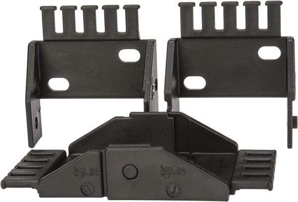 Igus - 2.4 Inch Outside Width x 0.94 Inch Outside Height, Cable and Hose Carrier Steel Zipper Mounting Bracket Set - 1-1/2 Inch Bend Radius, 1.97 Inch Inside Width x 0.67 Inch Inside Height - Exact Tool & Supply