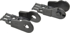 Igus - 1.61 Inch Outside Width x 1.38 Inch Outside Height, Cable and Hose Carrier Plastic Open Mounting Bracket Set - 2.17 Inch Bend Radius, 0.98 Inch Inside Width x 0.98 Inch Inside Height - Exact Tool & Supply