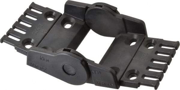 Igus - 2.87 Inch Outside Width x 1.38 Inch Outside Height, Cable and Hose Carrier Plastic Open Mounting Bracket Set - 4.92 Inch Bend Radius, 2.24 Inch Inside Width x 0.98 Inch Inside Height - Exact Tool & Supply