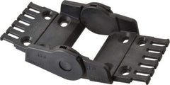 Igus - 2.87 Inch Outside Width x 1.38 Inch Outside Height, Cable and Hose Carrier Plastic Open Mounting Bracket Set - 4.92 Inch Bend Radius, 2.24 Inch Inside Width x 0.98 Inch Inside Height - Exact Tool & Supply