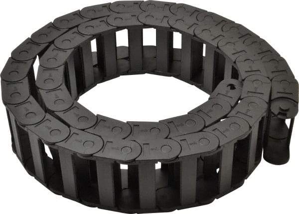 Igus - 6 Ft. Long, Igumid G, Fixed Open Cable and Hose Carrier - 3.03 Inch Inside Width x 0.98 Inch Inside Height, 3.66 Inch Outside Width x 1.38 Inch Outside Height, 4.92 Inch Bend Radius - Exact Tool & Supply