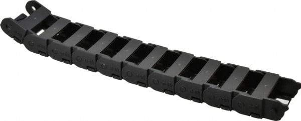 Igus - 1 Ft. Long, Igumid G, Snap Open Cable and Hose Carrier - 1-1/2 Inch Inside Width x 0.67 Inch Inside Height, 1.93 Inch Outside Width x 0.94 Inch Outside Height, 1-1/2 Inch Bend Radius - Exact Tool & Supply