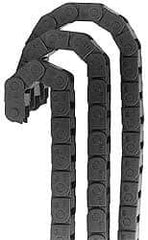 Igus - 6 Ft. Long, Igumid G, Fixed Open Cable and Hose Carrier - 2.52 Inch Inside Width x 0.41 Inch Inside Height, 2.8 Inch Outside Width x 0.59 Inch Outside Height, 1.1 Inch Bend Radius - Exact Tool & Supply