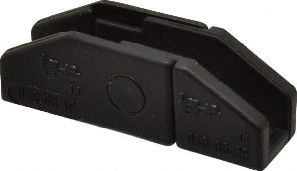Igus - 0.49 Inch Outside Width x 0.59 Inch Outside Height, Cable and Hose Carrier Plastic Zipper Mounting Bracket Set - 1.1 Inch Bend Radius, 0.24 Inch Inside Width x 0.41 Inch Inside Height - Exact Tool & Supply