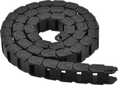 Igus - 3 Ft. Long, Igumid G, Fixed Open Cable and Hose Carrier - 0.63 Inch Inside Width x 0.41 Inch Inside Height, 0.89 Inch Outside Width x 0.59 Inch Outside Height, 1.1 Inch Bend Radius - Exact Tool & Supply