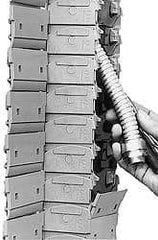 Igus - 6 Ft. Long, Igumid G, Snap Open Cable and Hose Carrier - 2.95 Inch Inside Width x 1.38 Inch Inside Height, 3.62 Inch Outside Width x 1.97 Inch Outside Height, 4.92 Inch Bend Radius - Exact Tool & Supply