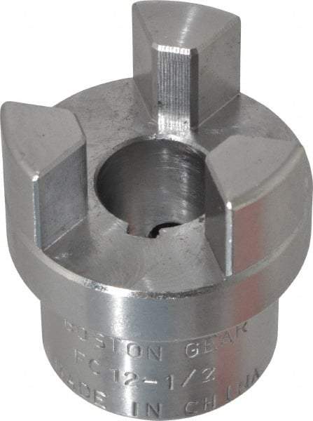 Boston Gear - 1/2" Max Bore Diam, FC12 Coupling Size, Flexible Half Coupling - 1-1/4" OD, 2.32" OAL, Steel - Exact Tool & Supply