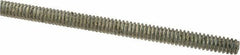 Value Collection - #6-32 UNC (Coarse), 2' Long, Low Carbon Steel Threaded Rod - Zinc-Plated Finish, Right Hand Thread - Exact Tool & Supply
