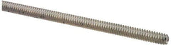 Value Collection - #10-24 UNC (Coarse), 2' Long, Low Carbon Steel Threaded Rod - Zinc-Plated Finish, Right Hand Thread - Exact Tool & Supply