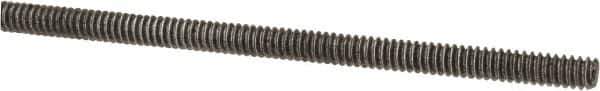 Value Collection - #6-32 UNC (Coarse), 2' Long, Low Carbon Steel Threaded Rod - Oil Finish Finish, Right Hand Thread - Exact Tool & Supply