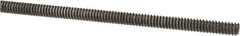 Value Collection - #6-32 UNC (Coarse), 2' Long, Low Carbon Steel Threaded Rod - Oil Finish Finish, Right Hand Thread - Exact Tool & Supply