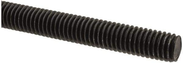Value Collection - 7/16-14 UNC (Coarse), 6' Long, Alloy Steel Threaded Rod - Plain Finish, Right Hand Thread - Exact Tool & Supply