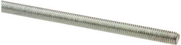 Value Collection - M5x0.8 UNC (Coarse), 1m Long, Steel Metric Threaded Rod - Zinc-Plated Finish, Right Hand Thread - Exact Tool & Supply