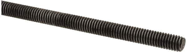 Value Collection - M6x1 UNC (Coarse), 1m Long, Steel Metric Threaded Rod - Oil Finish Finish, Right Hand Thread - Exact Tool & Supply