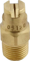 Bete Fog Nozzle - 1/8" Pipe, 120° Spray Angle, Brass, Standard Fan Nozzle - Male Connection, 0.79 Gal per min at 100 psi, 0.057" Orifice Diam - Exact Tool & Supply