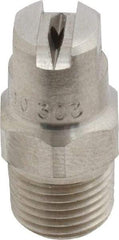 Bete Fog Nozzle - 1/8" Pipe, 90° Spray Angle, Grade 303 Stainless Steel, Standard Fan Nozzle - Male Connection, 1.26 Gal per min at 100 psi, 0.072" Orifice Diam - Exact Tool & Supply