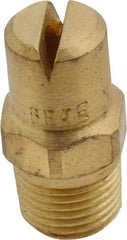 Bete Fog Nozzle - 1/8" Pipe, 120° Spray Angle, Brass, Standard Fan Nozzle - Male Connection, 3.16 Gal per min at 100 psi, 0.109" Orifice Diam - Exact Tool & Supply