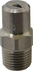Bete Fog Nozzle - 1/8" Pipe, 90° Spray Angle, Grade 303 Stainless Steel, Standard Fan Nozzle - Male Connection, 4.74 Gal per min at 100 psi, 0.141" Orifice Diam - Exact Tool & Supply