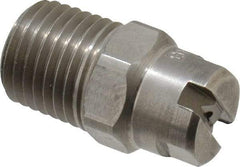 Bete Fog Nozzle - 1/4" Pipe, 30° Spray Angle, Grade 303 Stainless Steel, Standard Fan Nozzle - Male Connection, 0.79 Gal per min at 100 psi, 0.057" Orifice Diam - Exact Tool & Supply