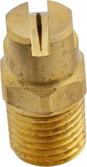 Bete Fog Nozzle - 1/4" Pipe, 120° Spray Angle, Brass, Standard Fan Nozzle - Male Connection, 0.79 Gal per min at 100 psi, 0.057" Orifice Diam - Exact Tool & Supply