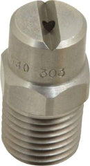Bete Fog Nozzle - 1/4" Pipe, 30° Spray Angle, Grade 303 Stainless Steel, Standard Fan Nozzle - Male Connection, 2.37 Gal per min at 100 psi, 3/32" Orifice Diam - Exact Tool & Supply