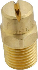 Bete Fog Nozzle - 1/4" Pipe, 90° Spray Angle, Brass, Standard Fan Nozzle - Male Connection, 2.37 Gal per min at 100 psi, 3/32" Orifice Diam - Exact Tool & Supply