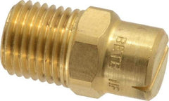 Bete Fog Nozzle - 1/4" Pipe, 120° Spray Angle, Brass, Standard Fan Nozzle - Male Connection, 2.37 Gal per min at 100 psi, 3/32" Orifice Diam - Exact Tool & Supply