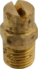 Bete Fog Nozzle - 1/4" Pipe, 90° Spray Angle, Brass, Standard Fan Nozzle - Male Connection, 4.74 Gal per min at 100 psi, 0.141" Orifice Diam - Exact Tool & Supply