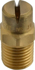 Bete Fog Nozzle - 1/4" Pipe, 120° Spray Angle, Brass, Standard Fan Nozzle - Male Connection, 4.74 Gal per min at 100 psi, 0.141" Orifice Diam - Exact Tool & Supply