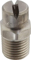 Bete Fog Nozzle - 1/4" Pipe, 90° Spray Angle, Grade 303 Stainless Steel, Standard Fan Nozzle - Male Connection, 6.32 Gal per min at 100 psi, 5/32" Orifice Diam - Exact Tool & Supply