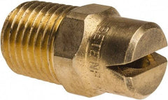 Bete Fog Nozzle - 1/4" Pipe, 120° Spray Angle, Brass, Standard Fan Nozzle - Male Connection, 6.32 Gal per min at 100 psi, 5/32" Orifice Diam - Exact Tool & Supply