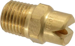 Bete Fog Nozzle - 1/4" Pipe, 90° Spray Angle, Brass, Standard Fan Nozzle - Male Connection, 11.1 Gal per min at 100 psi, 0.203" Orifice Diam - Exact Tool & Supply